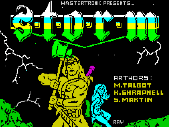 STORM title screen for ZX Spectrum