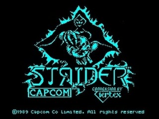 Strider title screen for ZX Spectrum