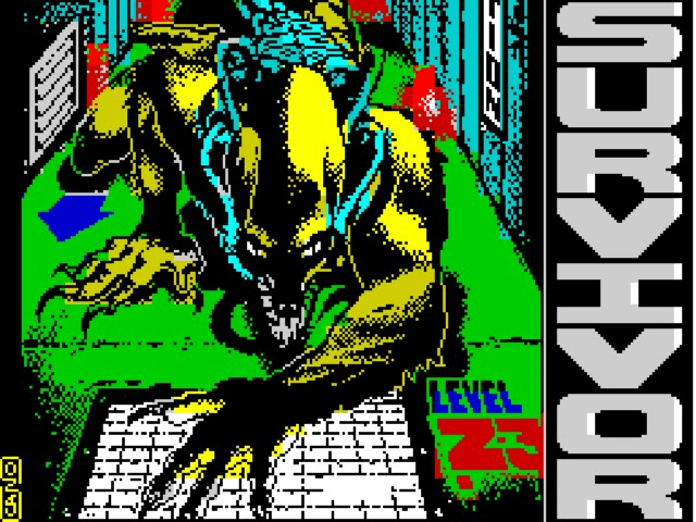 Survivor title screen for ZX Spectrum