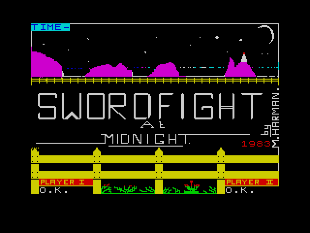 Swordfight title screen for ZX Spectrum