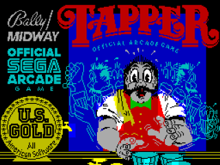 Tapper title screen for ZX Spectrum