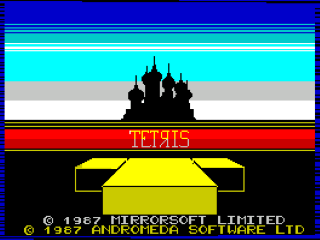 Tetris title screen for ZX Spectrum