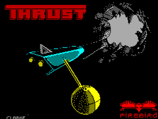 Thrust title screen for ZX Spectrum