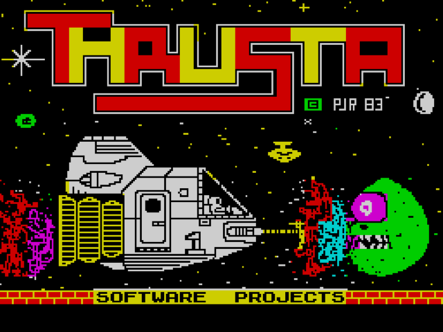 Thrust title screen for ZX Spectrum