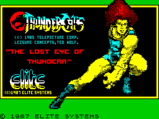 Thunder Cats title screen for ZX Spectrum