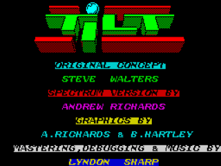 Tilt title screen for ZX Spectrum