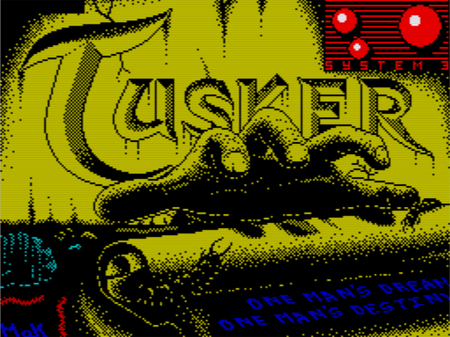 Tusker title screen for ZX Spectrum