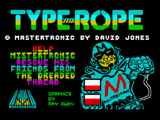 Type-Rope title screen for ZX Spectrum