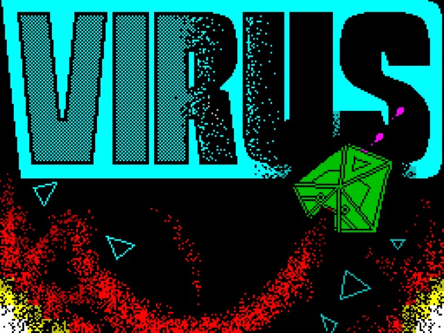 Virus title screen for ZX Spectrum