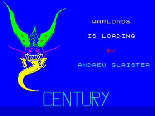 Warlords title screen for ZX Spectrum
