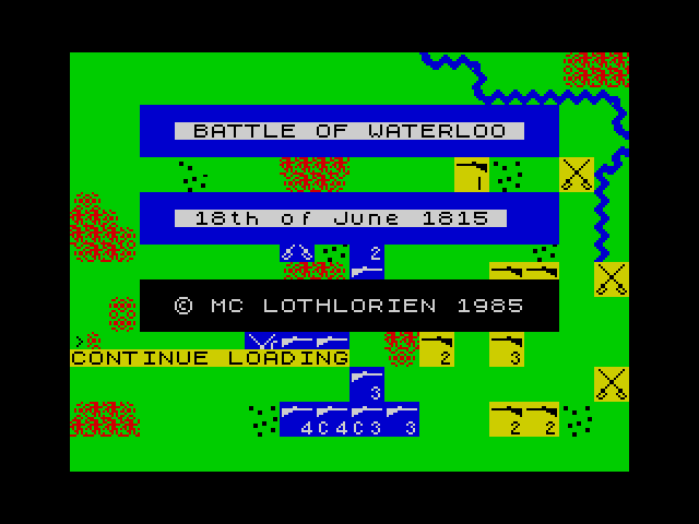Waterloo title screen for ZX Spectrum
