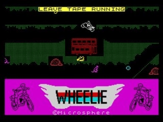 Wheelie title screen for ZX Spectrum