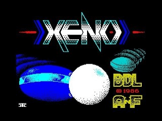 Xeno title screen for ZX Spectrum