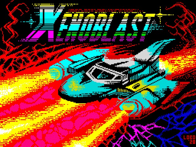 Xeno title screen for ZX Spectrum