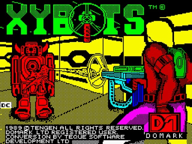 Xybots title screen for ZX Spectrum