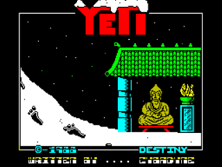 Yeti title screen for ZX Spectrum