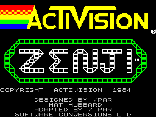 Zenji title screen for ZX Spectrum