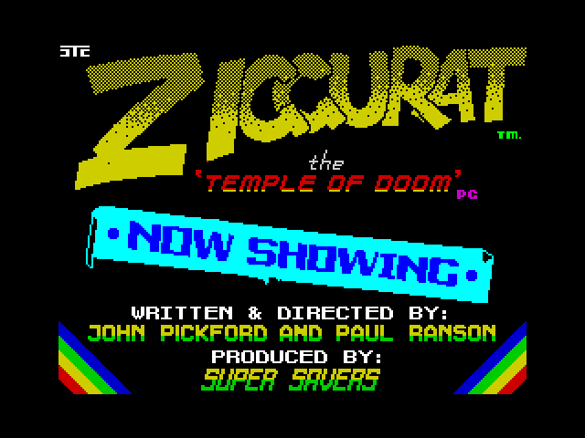 Ziggurat title screen for ZX Spectrum