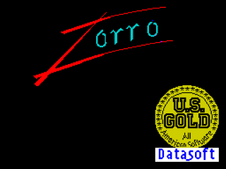Zorro title screen for ZX Spectrum