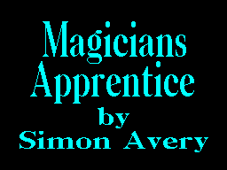 A Magician's Apprentice title screen for ZX Spectrum