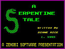 A Serpentine Tale title screen for ZX Spectrum
