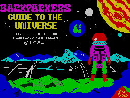 Backpackers Guide to the Universe back cover for ZX Spectrum