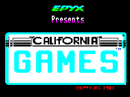 California Games [KIXX] title screen for ZX Spectrum