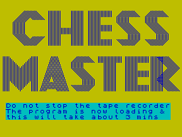 Chess Master title screen for ZX Spectrum