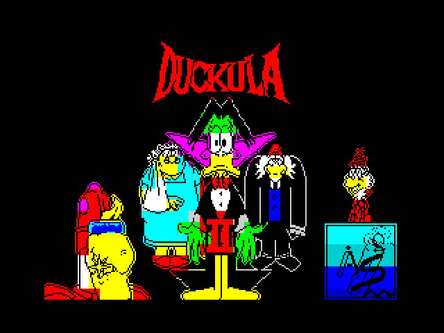Count Duckula 2 title screen for ZX Spectrum