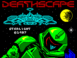 Deathscape title screen for ZX Spectrum