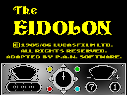 The Eidolon title screen for ZX Spectrum