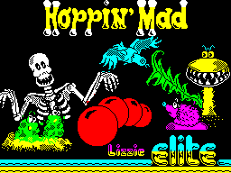 Hopping Mad title screen for ZX Spectrum