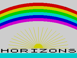 Horizons: Software Starter Pack title screen for ZX Spectrum