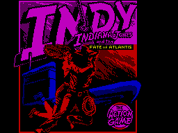 Indiana Jones and the Fate of Atlantis title screen for ZX Spectrum
