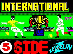 International 5 A-Side title screen for ZX Spectrum