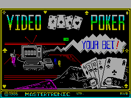 Las Vegas Video Poker title screen for ZX Spectrum