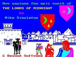 Lords of Midnight title screen for ZX Spectrum