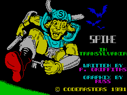 Spike in Transylvania title screen for ZX Spectrum
