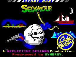 Stuntman Seymour title screen for ZX Spectrum