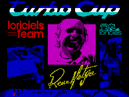Turbo Cup Challenge title screen for ZX Spectrum