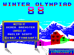 Winter Olympiad '88 [+3 Disk] title screen for ZX Spectrum