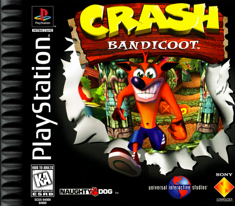 Crash Bandicoot [Black Label] box art for Playstation