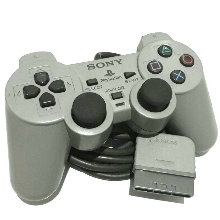 Black Dual Analog Controller box art for Playstation