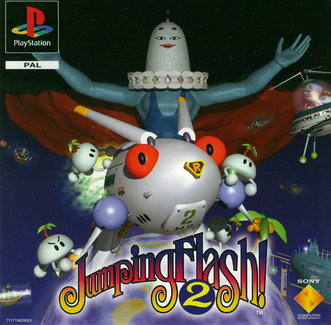 Jumping Flash 2 box art for Playstation
