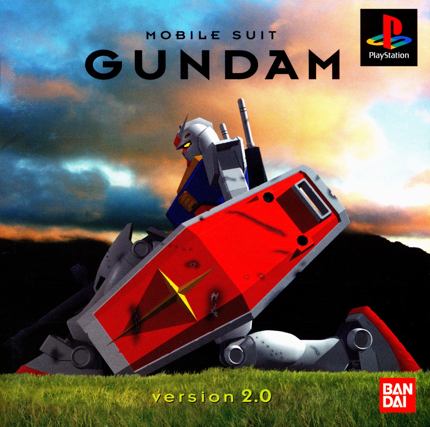 Mobile Suit Gundam Version 2.0 box art for Playstation