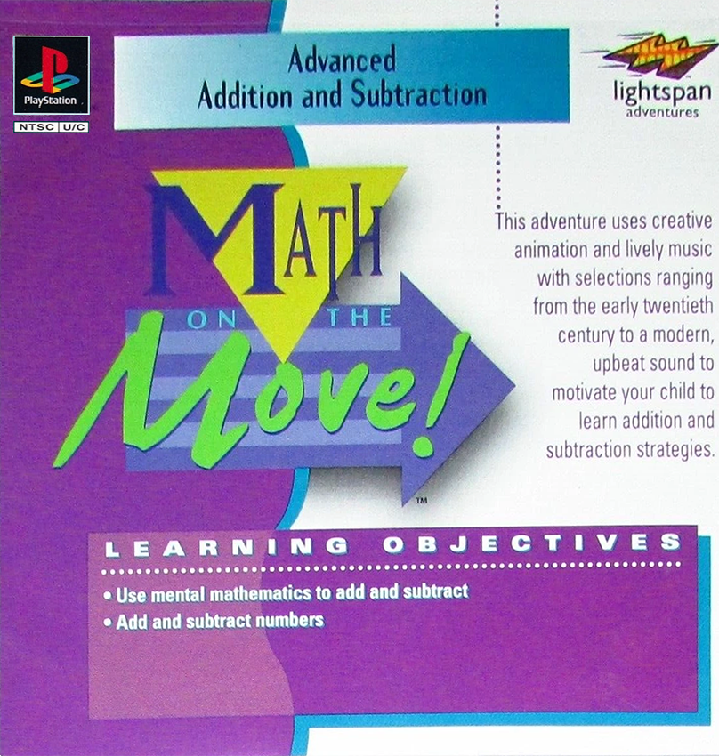 Math On The Move! 1: Addition / Subtraction Advanced box art for Playstation
