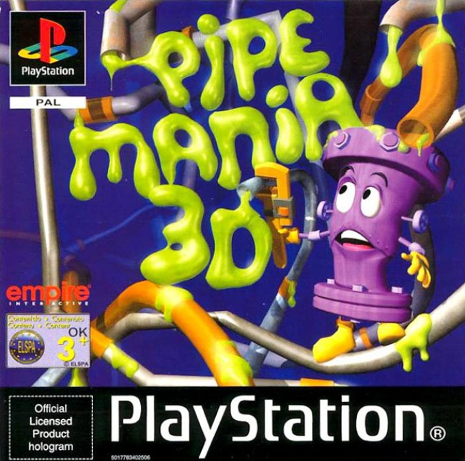Pipe Mania 3D box art for Playstation