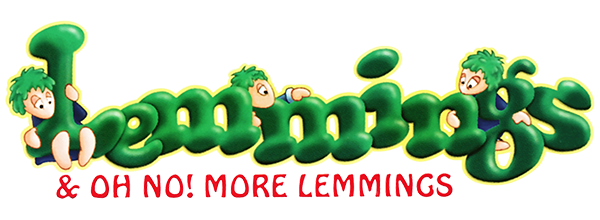 Lemmings and Oh No More Lemmings logo for Playstation