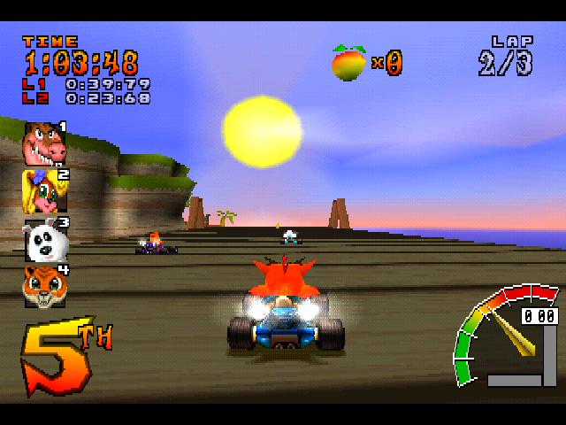 Crash Bandicoot Racing screenshot 3 for Playstation