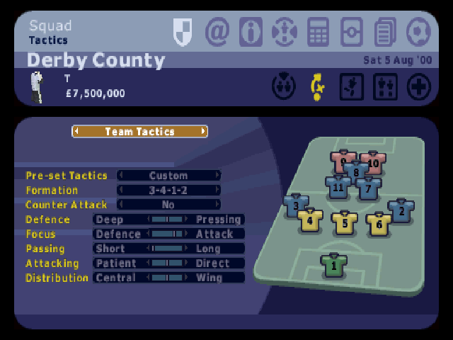 LMA Manager 2001 screenshot 3 for Playstation